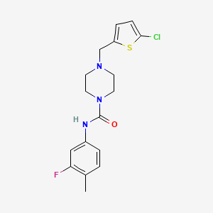 4-[(5-chlorothiophen-2-yl)methyl]-N-(3-fluoro-4-methylphenyl)piperazine-1-carboxamide