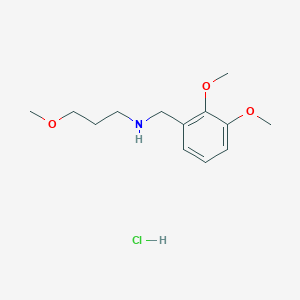 molecular formula C13H22ClNO3 B4602499 N-(2,3-dimethoxybenzyl)-3-methoxy-1-propanamine hydrochloride 