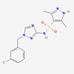 N~4~-[1-(3-FLUOROBENZYL)-1H-1,2,4-TRIAZOL-3-YL]-3,5-DIMETHYL-1H-PYRAZOLE-4-SULFONAMIDE