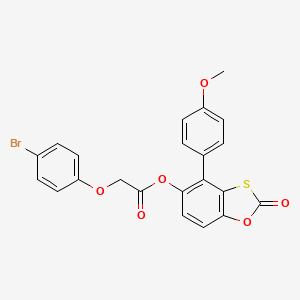 4-(4-METHOXYPHENYL)-2-OXO-2H-1,3-BENZOXATHIOL-5-YL 2-(4-BROMOPHENOXY)ACETATE