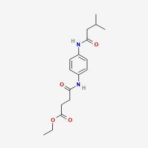 molecular formula C17H24N2O4 B4602588 ethyl 4-({4-[(3-methylbutanoyl)amino]phenyl}amino)-4-oxobutanoate 