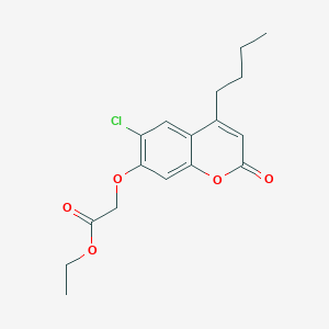 ETHYL 2-[(4-BUTYL-6-CHLORO-2-OXO-2H-CHROMEN-7-YL)OXY]ACETATE