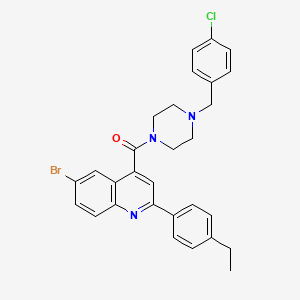 [6-bromo-2-(4-ethylphenyl)quinolin-4-yl][4-(4-chlorobenzyl)piperazin-1-yl]methanone