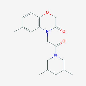 molecular formula C18H24N2O3 B4602621 4-[2-(3,5-dimethyl-1-piperidinyl)-2-oxoethyl]-6-methyl-2H-1,4-benzoxazin-3(4H)-one 