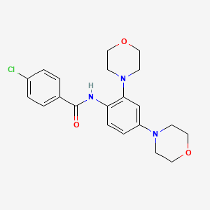 molecular formula C21H24ClN3O3 B4602622 4-chloro-N-(2,4-dimorpholin-4-ylphenyl)benzamide 