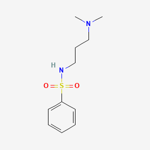 molecular formula C11H18N2O2S B4602623 N-[3-(dimethylamino)propyl]benzenesulfonamide 