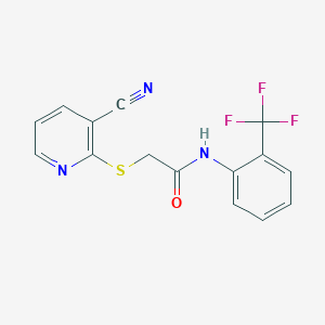 2-[(3-cyano-2-pyridinyl)thio]-N-[2-(trifluoromethyl)phenyl]acetamide