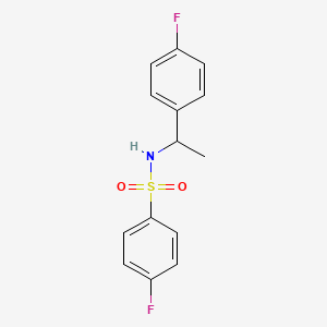 4-fluoro-N-[1-(4-fluorophenyl)ethyl]benzenesulfonamide