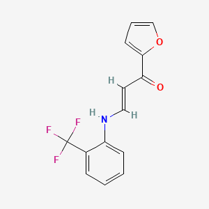 (E)-1-(furan-2-yl)-3-[2-(trifluoromethyl)anilino]prop-2-en-1-one