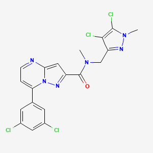 N-[(4,5-dichloro-1-methyl-1H-pyrazol-3-yl)methyl]-7-(3,5-dichlorophenyl)-N-methylpyrazolo[1,5-a]pyrimidine-2-carboxamide