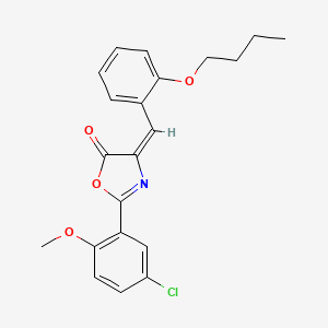 (4E)-4-[(2-butoxyphenyl)methylidene]-2-(5-chloro-2-methoxyphenyl)-1,3-oxazol-5-one