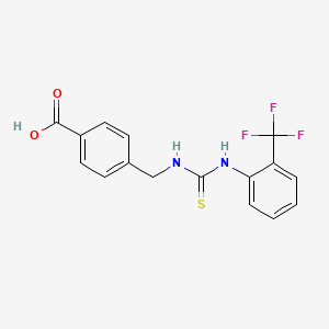 4-{[({[2-(trifluoromethyl)phenyl]amino}carbonothioyl)amino]methyl}benzoic acid