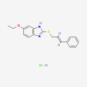 6-ethoxy-2-[(E)-3-phenylprop-2-enyl]sulfanyl-1H-benzimidazole;hydrochloride