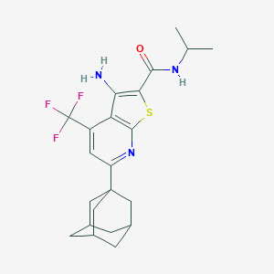 molecular formula C22H26F3N3OS B460272 6-(1-adamantyl)-3-amino-N-isopropyl-4-(trifluoromethyl)thieno[2,3-b]pyridine-2-carboxamide 