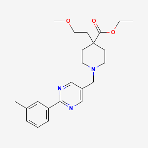 ethyl 4-(2-methoxyethyl)-1-{[2-(3-methylphenyl)-5-pyrimidinyl]methyl}-4-piperidinecarboxylate