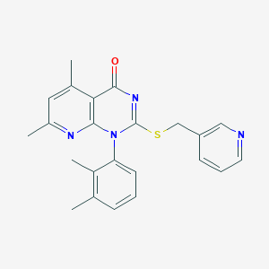 1-(2,3-DIMETHYLPHENYL)-5,7-DIMETHYL-2-{[(PYRIDIN-3-YL)METHYL]SULFANYL}-1H,4H-PYRIDO[2,3-D]PYRIMIDIN-4-ONE