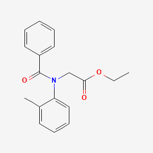 molecular formula C18H19NO3 B4602799 ethyl N-benzoyl-N-(2-methylphenyl)glycinate 