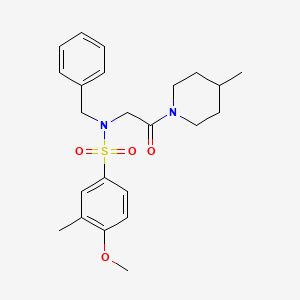 N-BENZYL-4-METHOXY-3-METHYL-N-[2-(4-METHYLPIPERIDIN-1-YL)-2-OXOETHYL]BENZENE-1-SULFONAMIDE