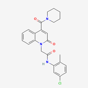 molecular formula C24H24ClN3O3 B4602824 N-(5-CHLORO-2-METHYLPHENYL)-2-[2-OXO-4-(PIPERIDINE-1-CARBONYL)-1,2-DIHYDROQUINOLIN-1-YL]ACETAMIDE 