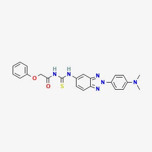 N-[[2-[4-(dimethylamino)phenyl]benzotriazol-5-yl]carbamothioyl]-2-phenoxyacetamide