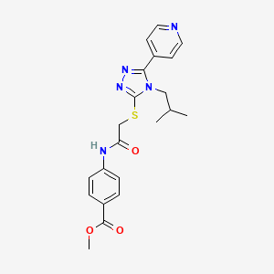 methyl 4-[({[4-(2-methylpropyl)-5-(pyridin-4-yl)-4H-1,2,4-triazol-3-yl]sulfanyl}acetyl)amino]benzoate