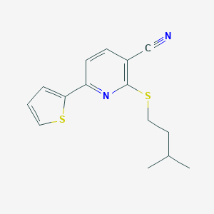 molecular formula C15H16N2S2 B460286 2-(Isopentylsulfanyl)-6-(2-thienyl)nicotinonitrile CAS No. 445383-93-7