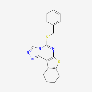 5-(benzylthio)-8,9,10,11-tetrahydro[1]benzothieno[3,2-e][1,2,4]triazolo[4,3-c]pyrimidine