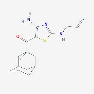 molecular formula C17H23N3OS B460293 1-Adamantyl[2-(allylamino)-4-amino-1,3-thiazol-5-yl]methanone CAS No. 294873-20-4
