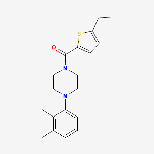 molecular formula C19H24N2OS B4602932 [4-(2,3-DIMETHYLPHENYL)PIPERAZINO](5-ETHYL-2-THIENYL)METHANONE 