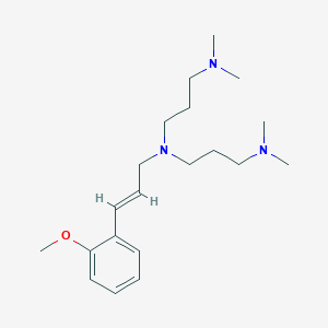 molecular formula C20H35N3O B4602937 N'-[3-(dimethylamino)propyl]-N'-[(E)-3-(2-methoxyphenyl)prop-2-enyl]-N,N-dimethylpropane-1,3-diamine 