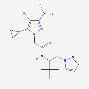 2-[4-bromo-5-cyclopropyl-3-(difluoromethyl)-1H-pyrazol-1-yl]-N-[2,2-dimethyl-1-(1H-pyrazol-1-ylmethyl)propyl]acetamide