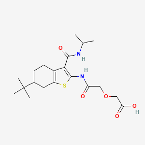 (2-{[6-Tert-butyl-3-(propan-2-ylcarbamoyl)-4,5,6,7-tetrahydro-1-benzothiophen-2-yl]amino}-2-oxoethoxy)acetic acid