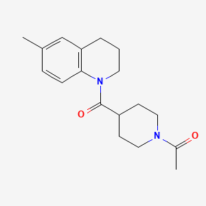 1-(4-{[6-METHYL-3,4-DIHYDRO-1(2H)-QUINOLINYL]CARBONYL}PIPERIDINO)-1-ETHANONE