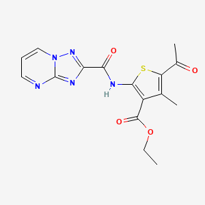 ethyl 5-acetyl-4-methyl-2-[([1,2,4]triazolo[1,5-a]pyrimidin-2-ylcarbonyl)amino]-3-thiophenecarboxylate