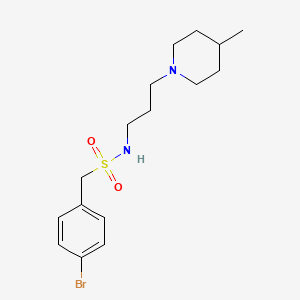 1-(4-bromophenyl)-N-[3-(4-methylpiperidin-1-yl)propyl]methanesulfonamide