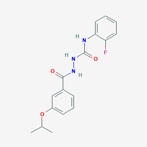 N-(2-fluorophenyl)-2-(3-isopropoxybenzoyl)hydrazinecarboxamide