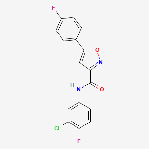 N-(3-chloro-4-fluorophenyl)-5-(4-fluorophenyl)-3-isoxazolecarboxamide