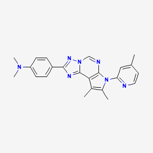 4-[8,9-dimethyl-7-(4-methyl-2-pyridinyl)-7H-pyrrolo[3,2-e][1,2,4]triazolo[1,5-c]pyrimidin-2-yl]-N,N-dimethylaniline