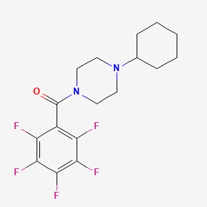 molecular formula C17H19F5N2O B4603093 (4-CYCLOHEXYLPIPERAZINO)(2,3,4,5,6-PENTAFLUOROPHENYL)METHANONE 