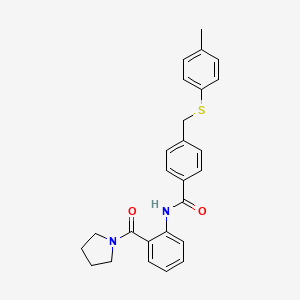 4-{[(4-methylphenyl)thio]methyl}-N-[2-(1-pyrrolidinylcarbonyl)phenyl]benzamide