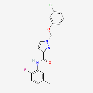 1-[(3-chlorophenoxy)methyl]-N-(2-fluoro-5-methylphenyl)-1H-pyrazole-3-carboxamide