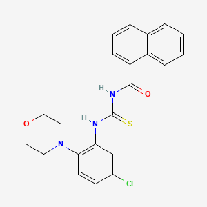 N-({[5-chloro-2-(4-morpholinyl)phenyl]amino}carbonothioyl)-1-naphthamide