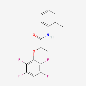 N-(2-methylphenyl)-2-(2,3,5,6-tetrafluorophenoxy)propanamide