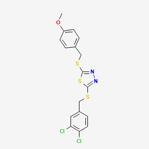 2-[(3,4-Dichlorobenzyl)sulfanyl]-5-[(4-methoxybenzyl)sulfanyl]-1,3,4-thiadiazole