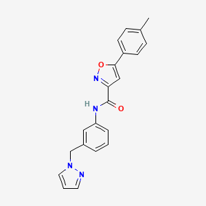 5-(4-methylphenyl)-N-[3-(1H-pyrazol-1-ylmethyl)phenyl]-3-isoxazolecarboxamide