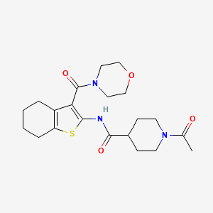 1-ACETYL-N-[3-(4-MORPHOLINYLCARBONYL)-4,5,6,7-TETRAHYDRO-1-BENZOTHIOPHEN-2-YL]-4-PIPERIDINECARBOXAMIDE