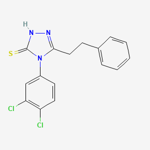 4-(3,4-dichlorophenyl)-5-(2-phenylethyl)-4H-1,2,4-triazole-3-thiol