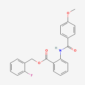 2-fluorobenzyl 2-[(4-methoxybenzoyl)amino]benzoate