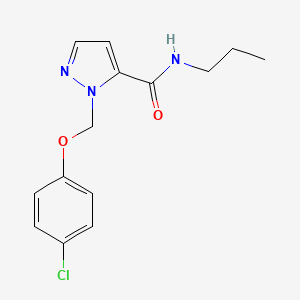 molecular formula C14H16ClN3O2 B4603366 1-[(4-chlorophenoxy)methyl]-N-propyl-1H-pyrazole-5-carboxamide 