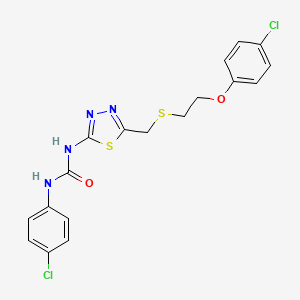 1-[5-[2-(4-Chlorophenoxy)ethylsulfanylmethyl]-1,3,4-thiadiazol-2-yl]-3-(4-chlorophenyl)urea